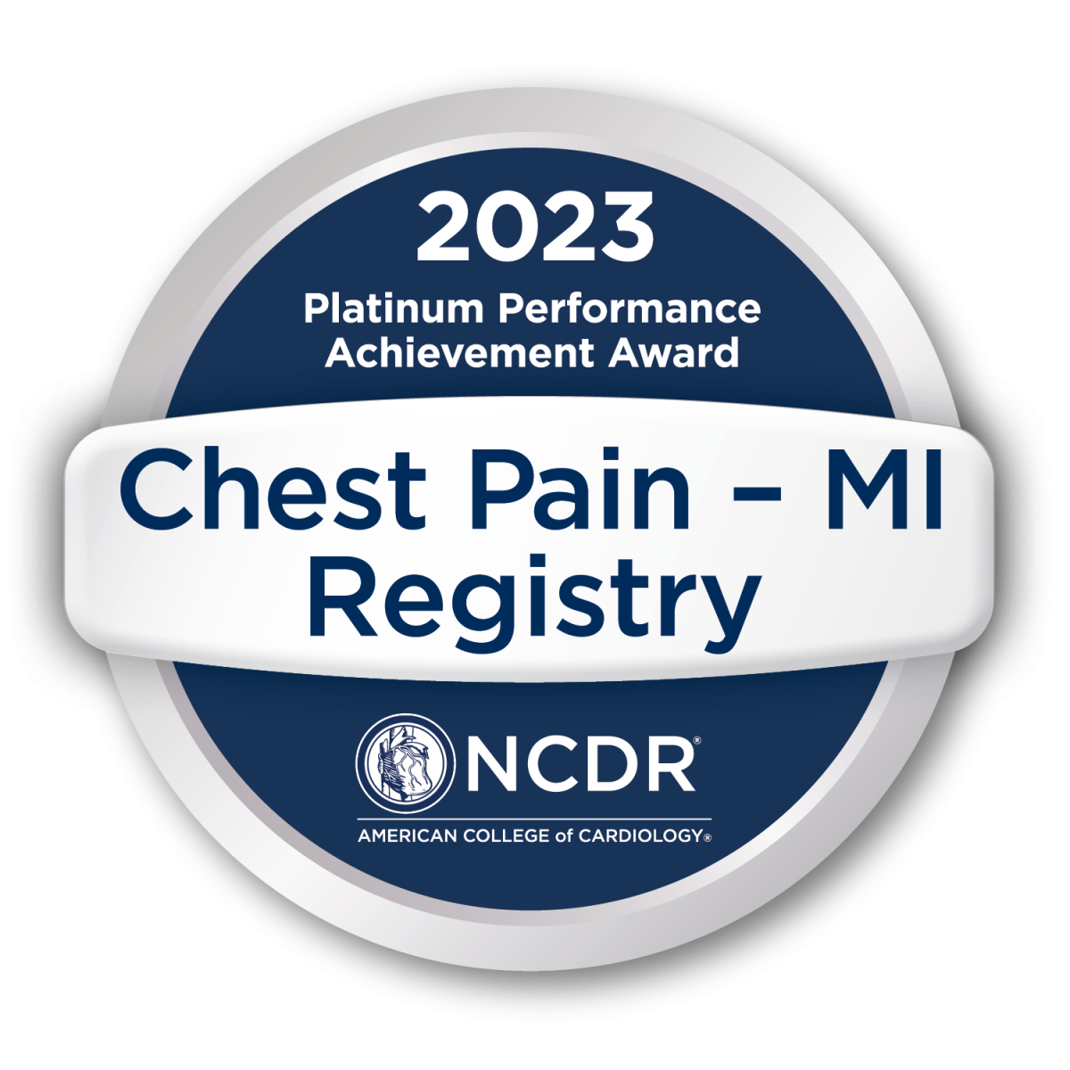 2023 Platinum Performance Achievement Award Dolor en el pecho - MI Registry NCDR American College of Cardiology