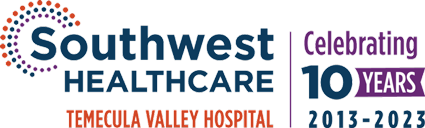 Temecula Valley Hospital 10 year anniversary logo
