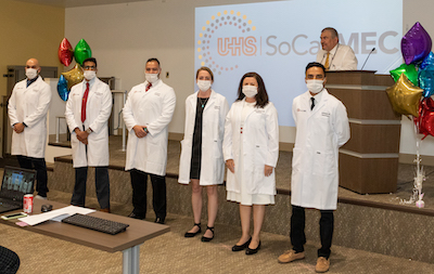 Doctors attending the white coat ceremony