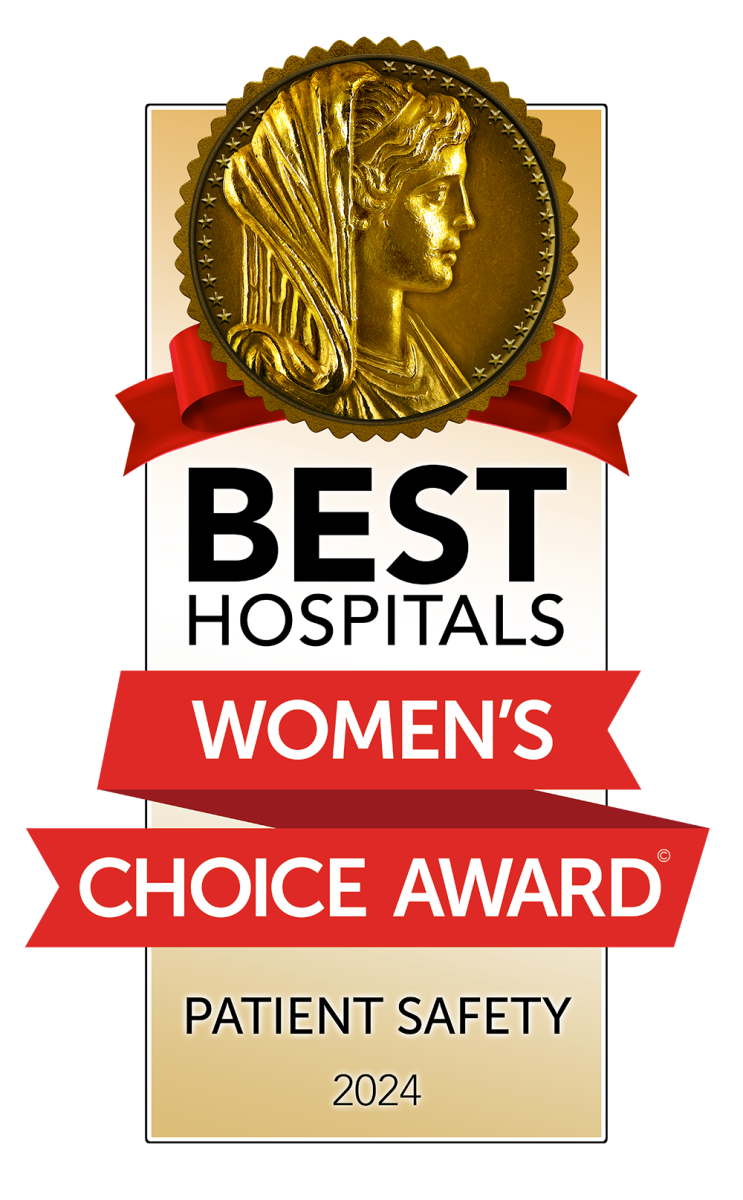 Women's Choice Award Best Hospital for patient safety emblem