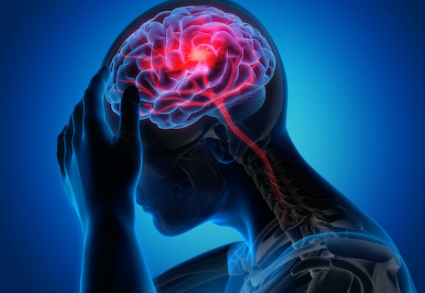 An illustration of a man holding his head