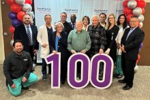 TVH staff and physicians are reunited with three of the hospital's first 100 TAVR patients