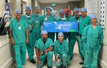 SWH Temecula surgery team holding the MitraClip.