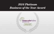 Temecula Valley Hospital Earns 2016 Platinum Business of the Year Award