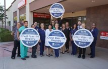 SWH Temecula valley staff posing with Platinum Performance Achievement Award badges