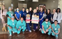 TVH staff holding the 2024 Women's Choice Award for Best Hospitals for Heart Care