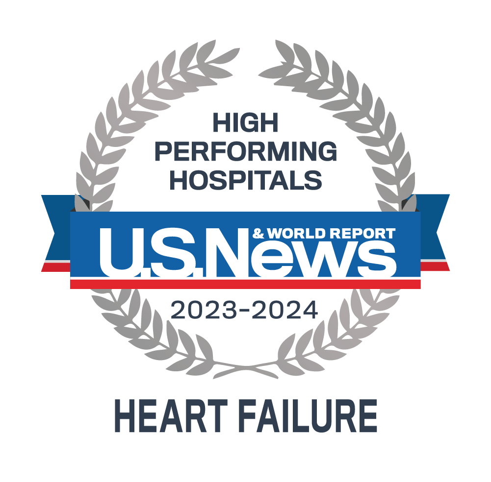 U.S. News & World Report High Performing Hospitals for Heart Failure