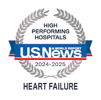 U.S. News & World Report High Performing Hospitals for Heart Failure
